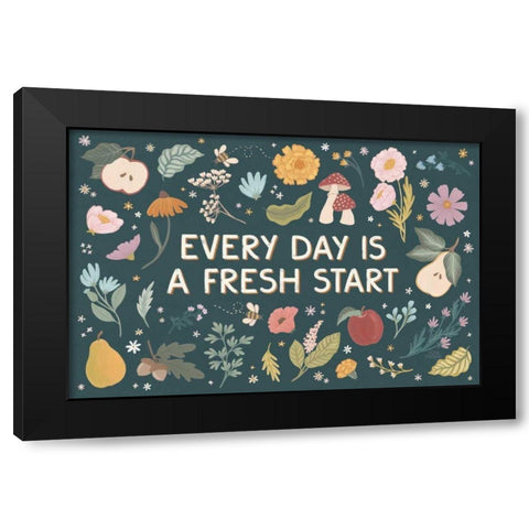 September Sweetness I Dark Black Modern Wood Framed Art Print by Marshall, Laura