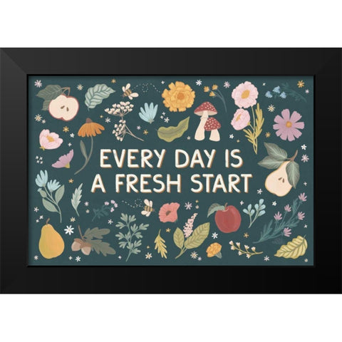 September Sweetness I Dark Black Modern Wood Framed Art Print by Marshall, Laura