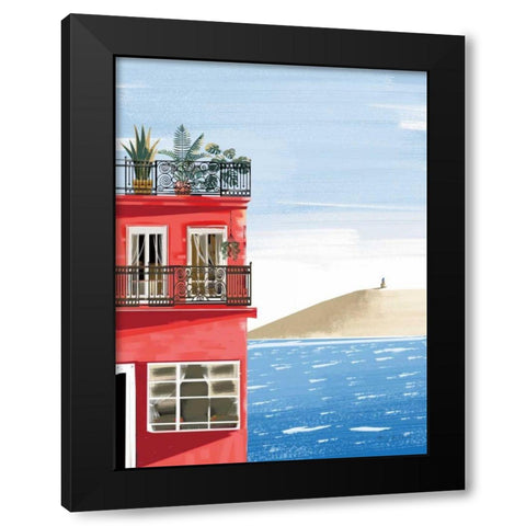 Las Palmas I Black Modern Wood Framed Art Print with Double Matting by Escalante, Omar