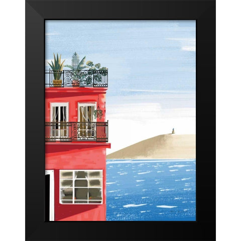 Las Palmas I Black Modern Wood Framed Art Print by Escalante, Omar