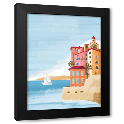 Las Palmas III Black Modern Wood Framed Art Print with Double Matting by Escalante, Omar