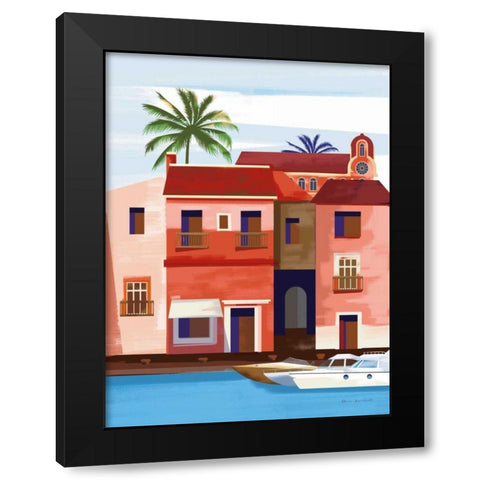 Las Palmas IV Black Modern Wood Framed Art Print by Escalante, Omar