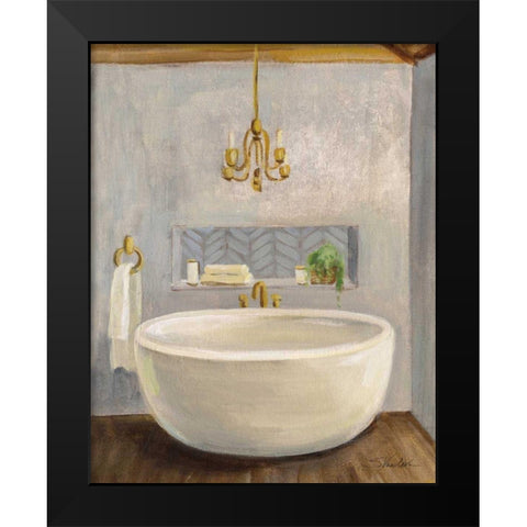 Attic Bathroom II Crop Black Modern Wood Framed Art Print by Vassileva, Silvia