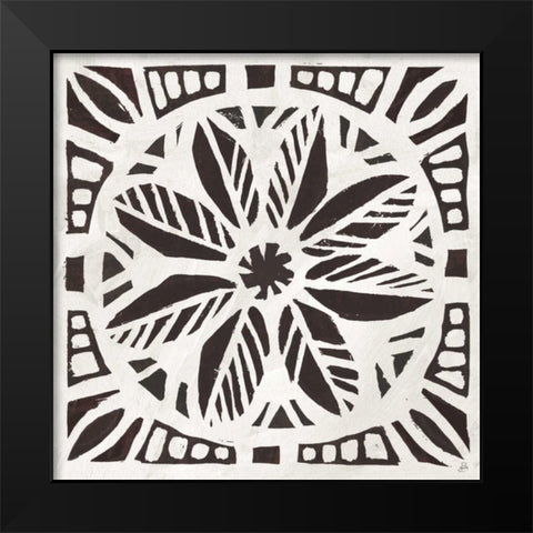 Woodcut Christmas XI Black Modern Wood Framed Art Print by Brissonnet, Daphne