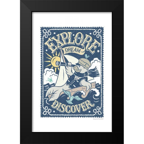 Explore Discover Black Modern Wood Framed Art Print by Snowdon, Alexandra