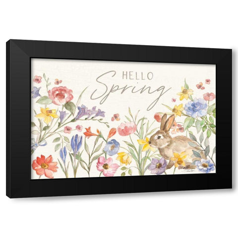 Happy Easter I Black Modern Wood Framed Art Print by Vassileva, Silvia