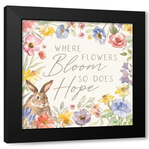 Happy Easter III Black Modern Wood Framed Art Print by Vassileva, Silvia