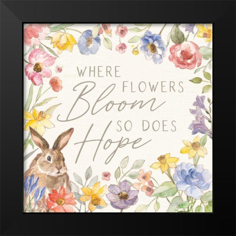 Happy Easter III Black Modern Wood Framed Art Print by Vassileva, Silvia