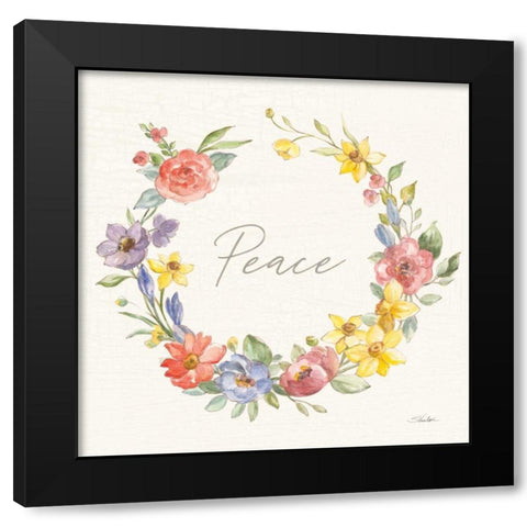 Happy Easter V Black Modern Wood Framed Art Print by Vassileva, Silvia