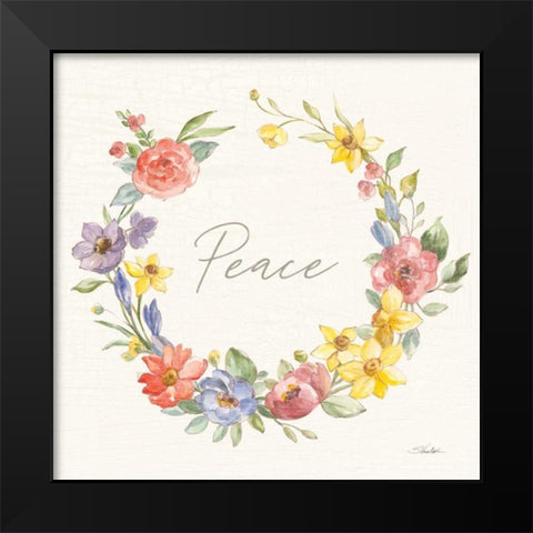 Happy Easter V Black Modern Wood Framed Art Print by Vassileva, Silvia