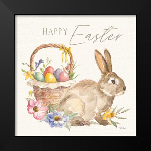 Happy Easter VII Black Modern Wood Framed Art Print by Vassileva, Silvia