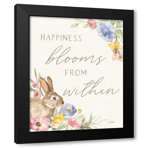 Happy Easter IX Black Modern Wood Framed Art Print by Vassileva, Silvia