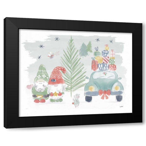 Woodland Wonders IV Black Modern Wood Framed Art Print by York, Leah