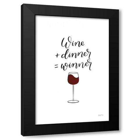 Kitchen Words III BW II Black Modern Wood Framed Art Print by Thorns, Becky