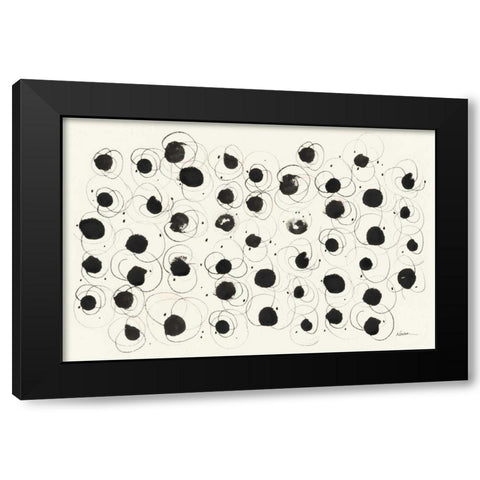 Round Seven Deluxe Black Modern Wood Framed Art Print with Double Matting by Novak, Shirley