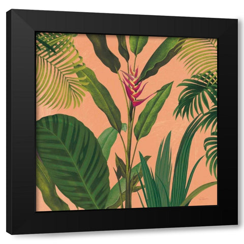 Dramatic Tropical II Boho Black Modern Wood Framed Art Print with Double Matting by Schlabach, Sue