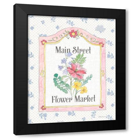 Peaceful Petals V Black Modern Wood Framed Art Print by Grove, Beth