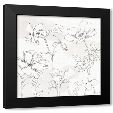 Peaceful Petals VIII Neutral Black Modern Wood Framed Art Print with Double Matting by Grove, Beth