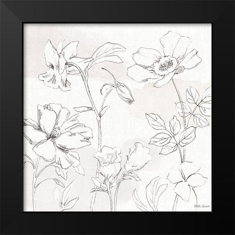 Peaceful Petals VIII Neutral Black Modern Wood Framed Art Print by Grove, Beth