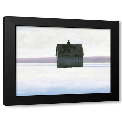 Lonely Winter Landscape II Black Modern Wood Framed Art Print by Wiens, James