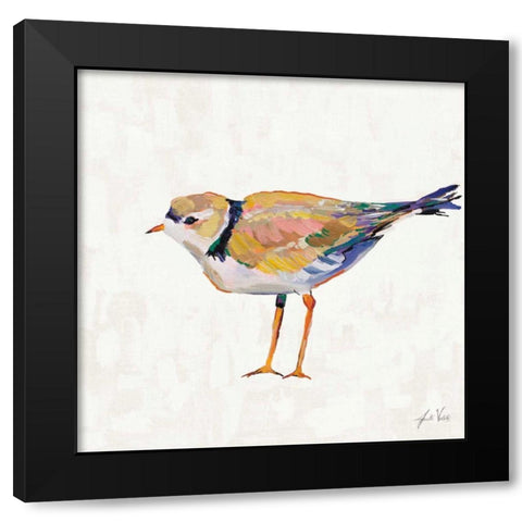 Coastal Plover IV Linen Black Modern Wood Framed Art Print with Double Matting by Vertentes, Jeanette