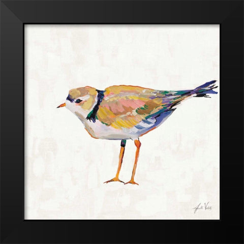 Coastal Plover IV Linen Black Modern Wood Framed Art Print by Vertentes, Jeanette