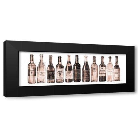 Wine Cellar Red Watercolor Imaya Black Modern Wood Framed Art Print with Double Matting by Tillmon, Avery