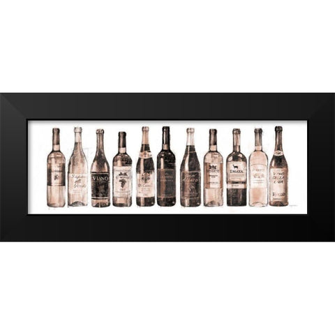 Wine Cellar Red Watercolor Imaya Black Modern Wood Framed Art Print by Tillmon, Avery