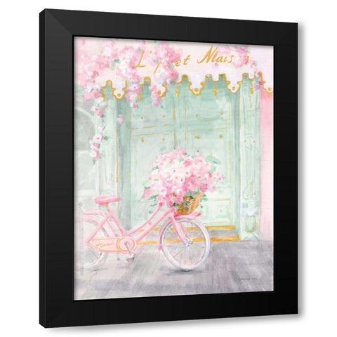 Pastel Paris I Black Modern Wood Framed Art Print by Nai, Danhui