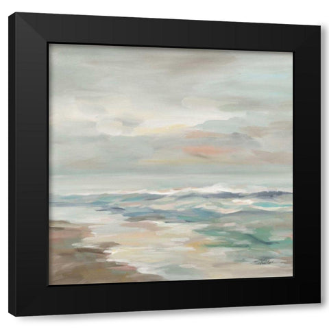 Pastel Tide Black Modern Wood Framed Art Print with Double Matting by Vassileva, Silvia