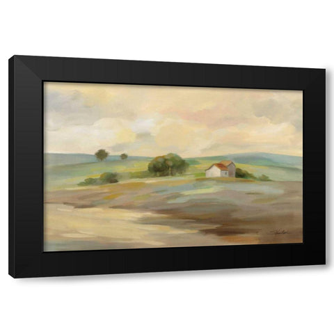 Path to the Farm Black Modern Wood Framed Art Print with Double Matting by Vassileva, Silvia