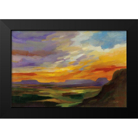 Sonoran Desert Sunset Black Modern Wood Framed Art Print by Vassileva, Silvia