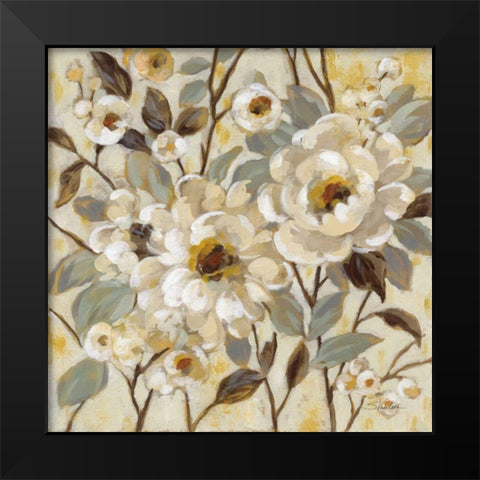 Golden Nature Black Modern Wood Framed Art Print by Vassileva, Silvia