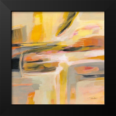 Happy Sunshine Black Modern Wood Framed Art Print by Vassileva, Silvia