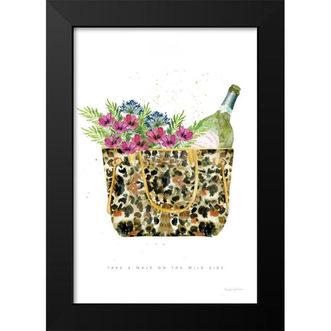 On the Wild Side IV Black Modern Wood Framed Art Print by Charro, Mercedes Lopez