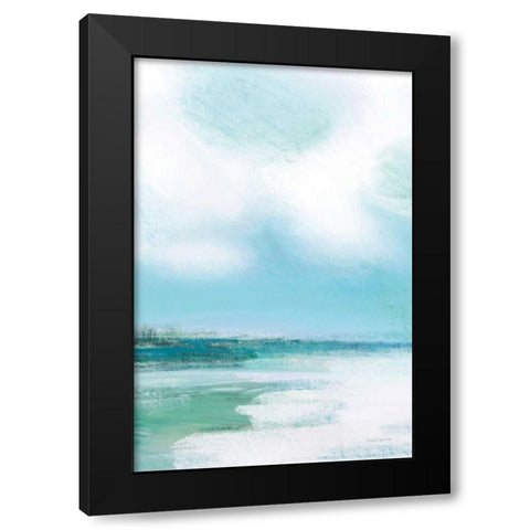 Morning Swim Black Modern Wood Framed Art Print by Charro, Mercedes Lopez