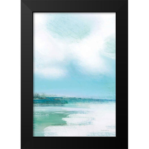 Morning Swim Black Modern Wood Framed Art Print by Charro, Mercedes Lopez