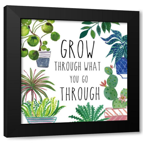 Plant Home IV Black Modern Wood Framed Art Print by Zaman, Farida