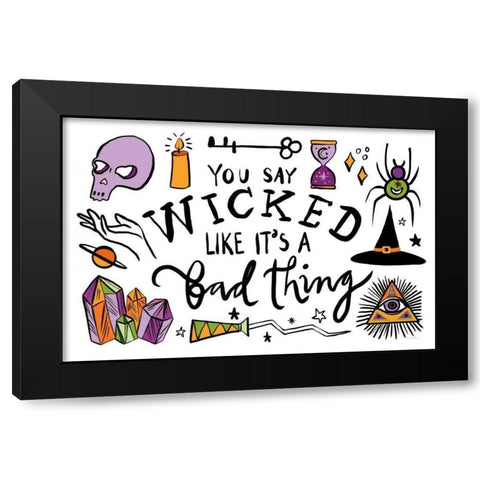 Spell Bound I Black Modern Wood Framed Art Print by Zaman, Farida