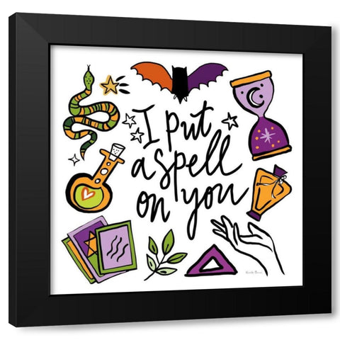 Spell Bound II Black Modern Wood Framed Art Print by Zaman, Farida