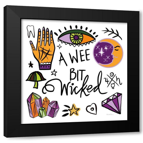 Spell Bound V Black Modern Wood Framed Art Print by Zaman, Farida