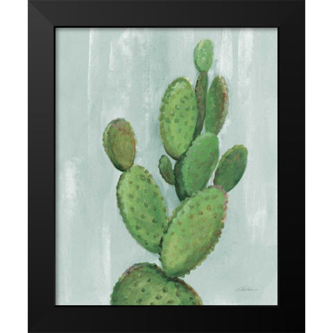 Front Yard Cactus I Slate Black Modern Wood Framed Art Print by Vassileva, Silvia