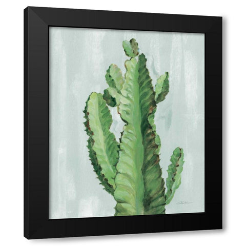 Front Yard Cactus II Slate Black Modern Wood Framed Art Print by Vassileva, Silvia