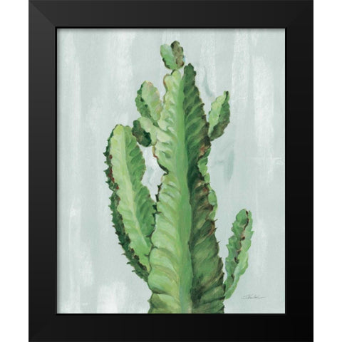 Front Yard Cactus II Slate Black Modern Wood Framed Art Print by Vassileva, Silvia