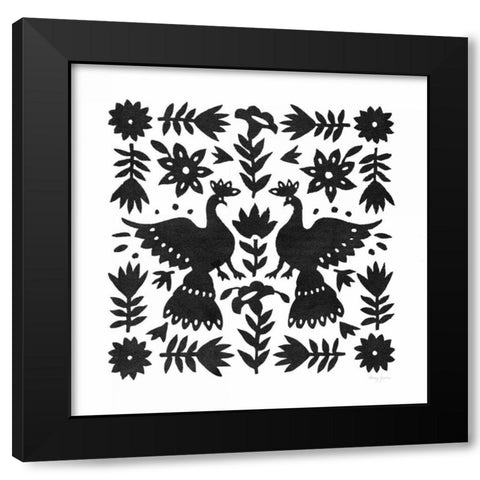 Otomi Elegance Black II Black Modern Wood Framed Art Print by Green, Nancy