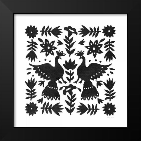Otomi Elegance Black II Black Modern Wood Framed Art Print by Green, Nancy