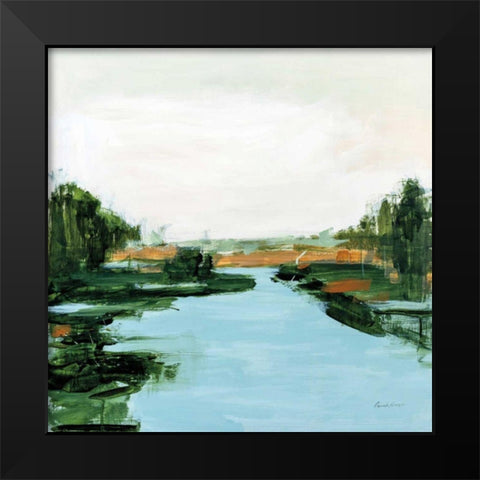 River Flowing Through Black Modern Wood Framed Art Print by Munger, Pamela