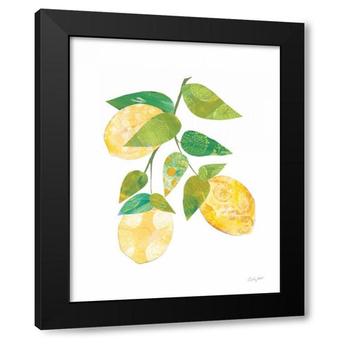Summer Lemons I Black Modern Wood Framed Art Print with Double Matting by Prahl, Courtney