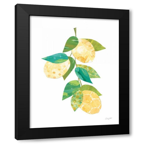 Summer Lemons II Black Modern Wood Framed Art Print by Prahl, Courtney