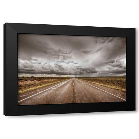 Into The Storm Black Modern Wood Framed Art Print by Larson, Nathan